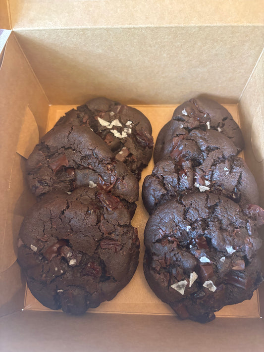 BAKERY Double Chocolate Chip Cherry Sea Salt Cookies - 6 Pack Box